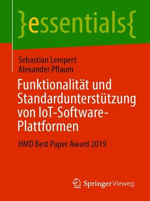 cover image of Funktionalität und Standardunterstützung von IoT-Software-Plattformen